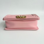 シャネル ル ボーイ フラップバッグ キルティングカーフスキン